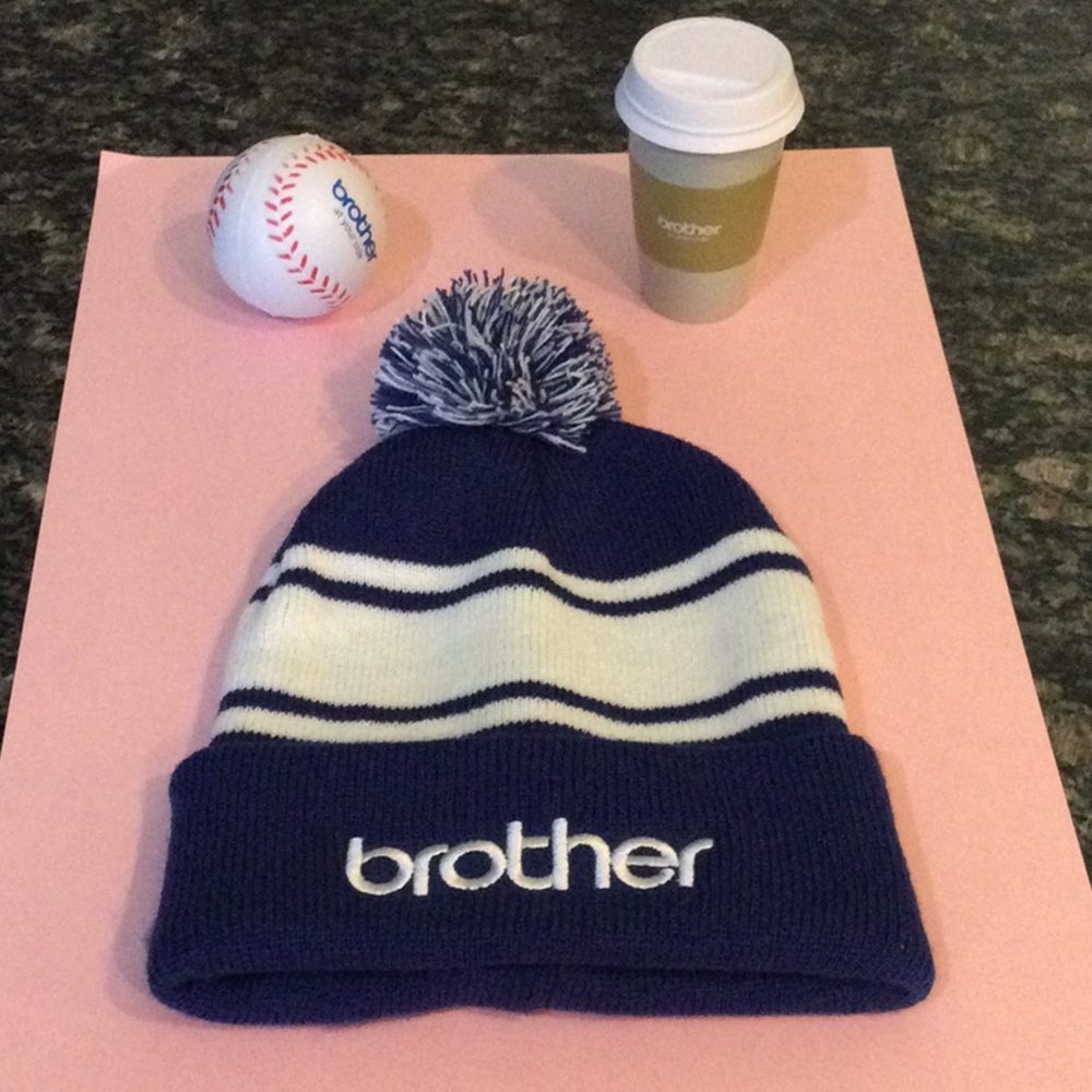 Brother Blue & White Beanie
